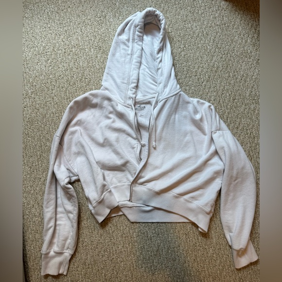 Hollister Feel Good Fleece Mini Zip-Up Hoodie Sweatshirt - Picture 2 of 6